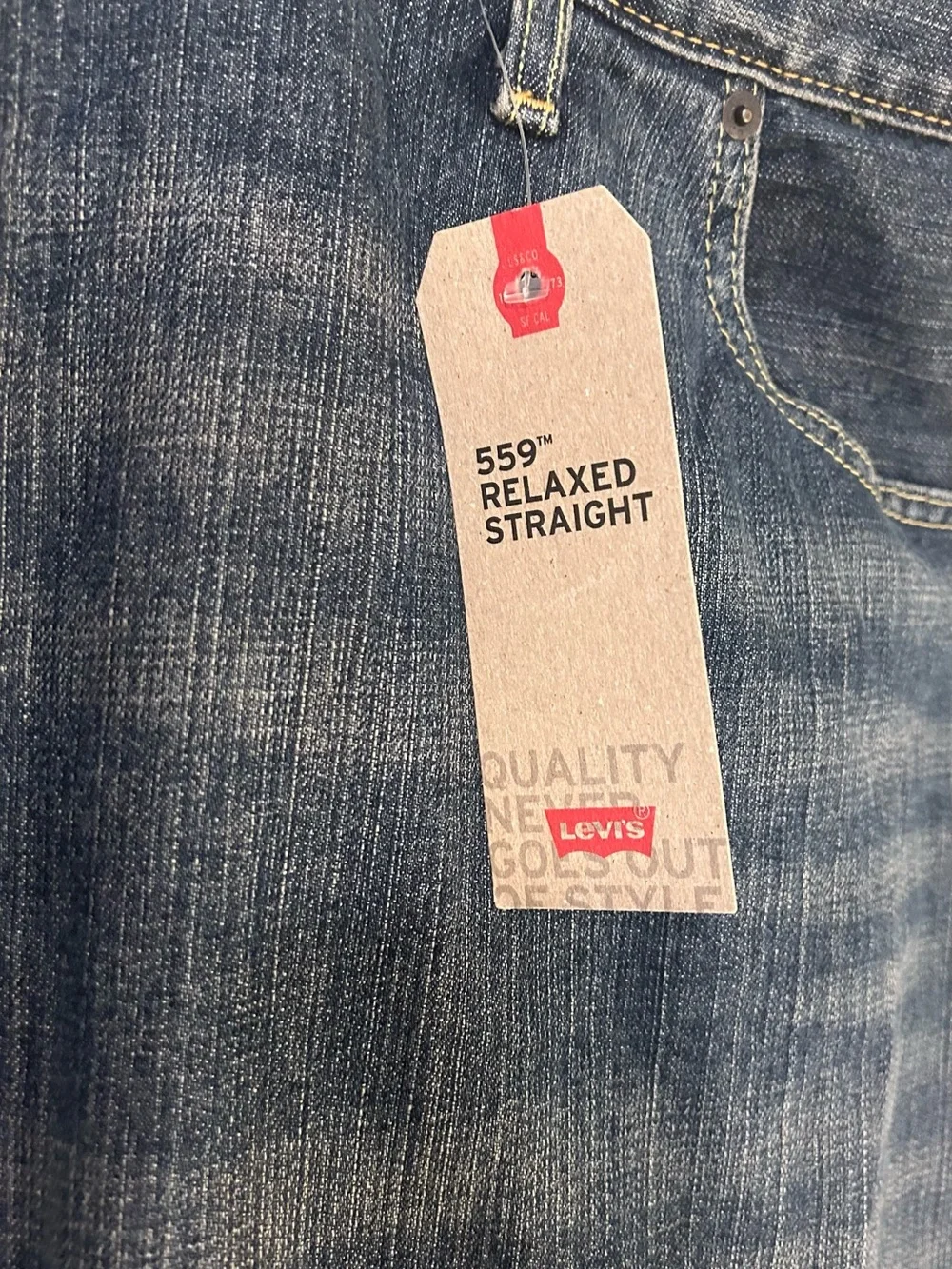 Levis 559 Relaxed Straight Jeans Mens 62x30 Big & Tall Blue Denim New With Tags